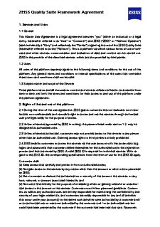 Image d’aperçu de ZEISS Quality Suite Framework Agreement