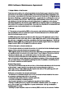 Image d’aperçu de ZEISS Software Maintenance Agreement