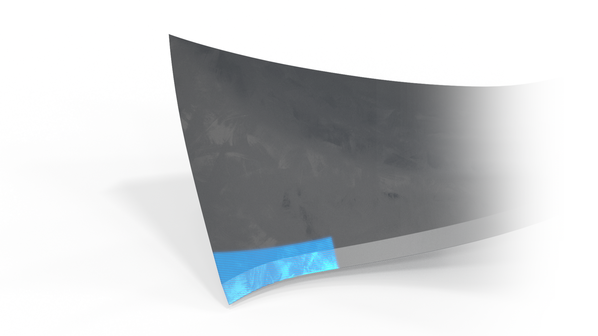 Finition des arêtes de la surface aérodynamique