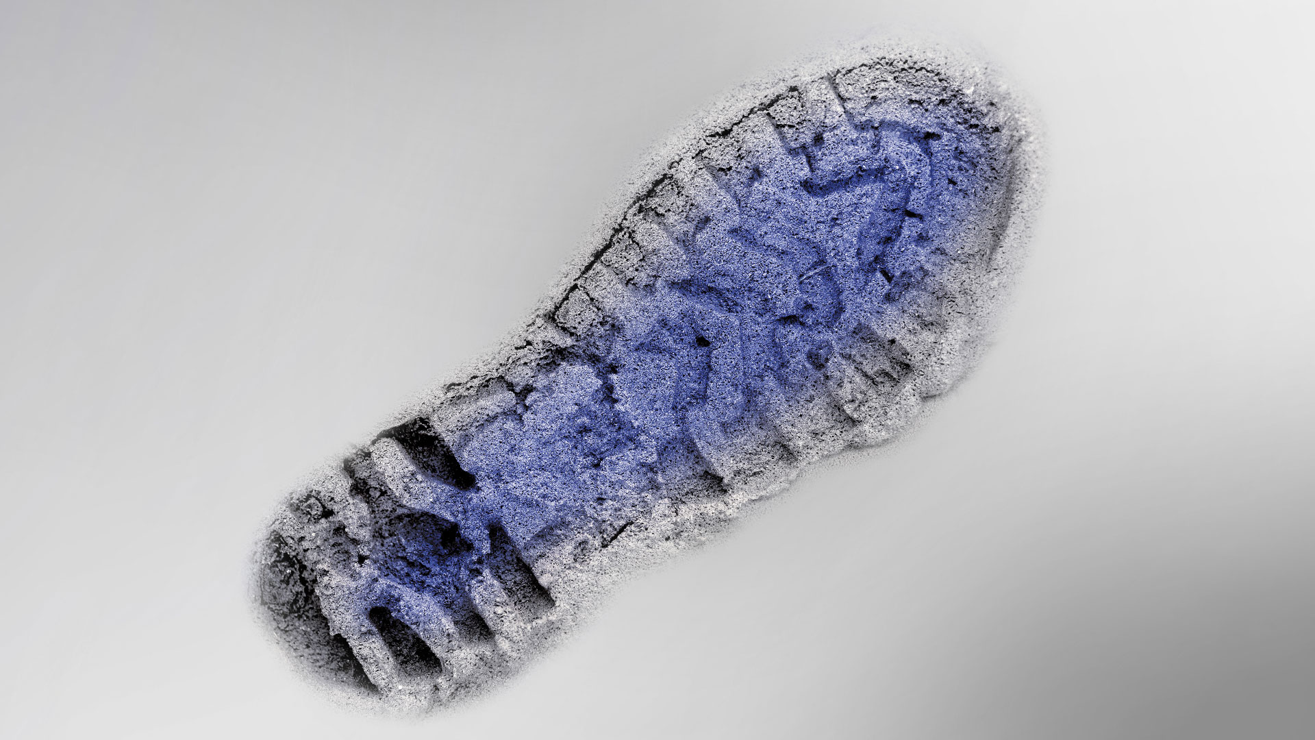 Visualisation des structures dans les empreintes de chaussures à l'aide de systèmes de mesure sans contact
