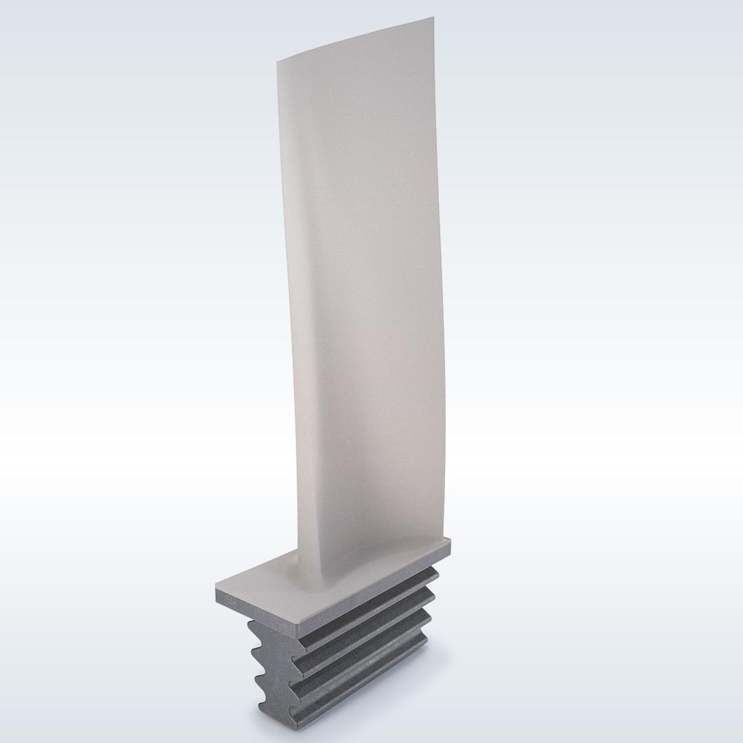 L'image illustre une pale sur laquelle une couche protectrice est appliquée pour améliorer la durabilité et les performances. 