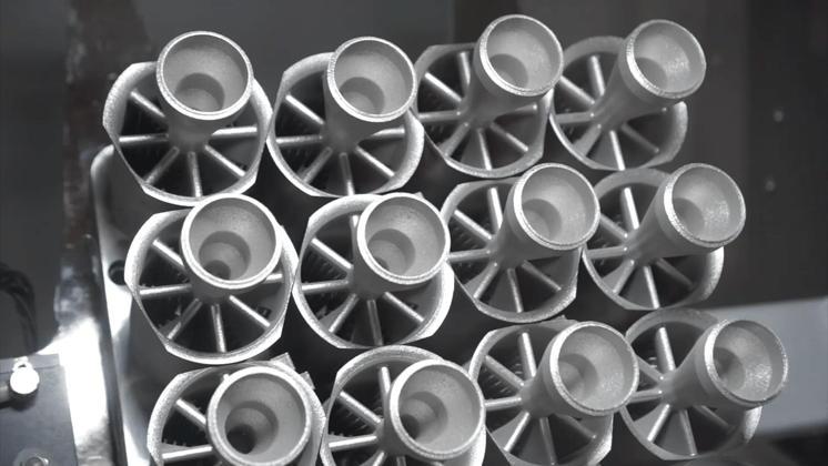 Les tourbillons de carburant fabriqués en INCONEL 625 font partie d'une turbine à gaz industrielle de Siemens Energy.