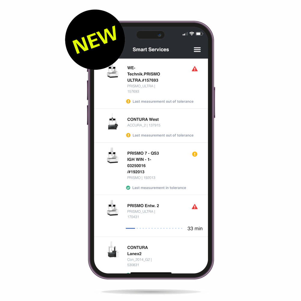 Aperçu mobile du ZEISS Smart Services Dashboard