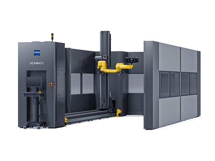 Dans cette machine à mesurer tridimensionnelle sans contact, le capteur à grande vitesse capture des pièces particulièrement grandes et lourdes, telles que des panneaux latéraux d'une taille maximale de 6 000 x 1 250 mm.