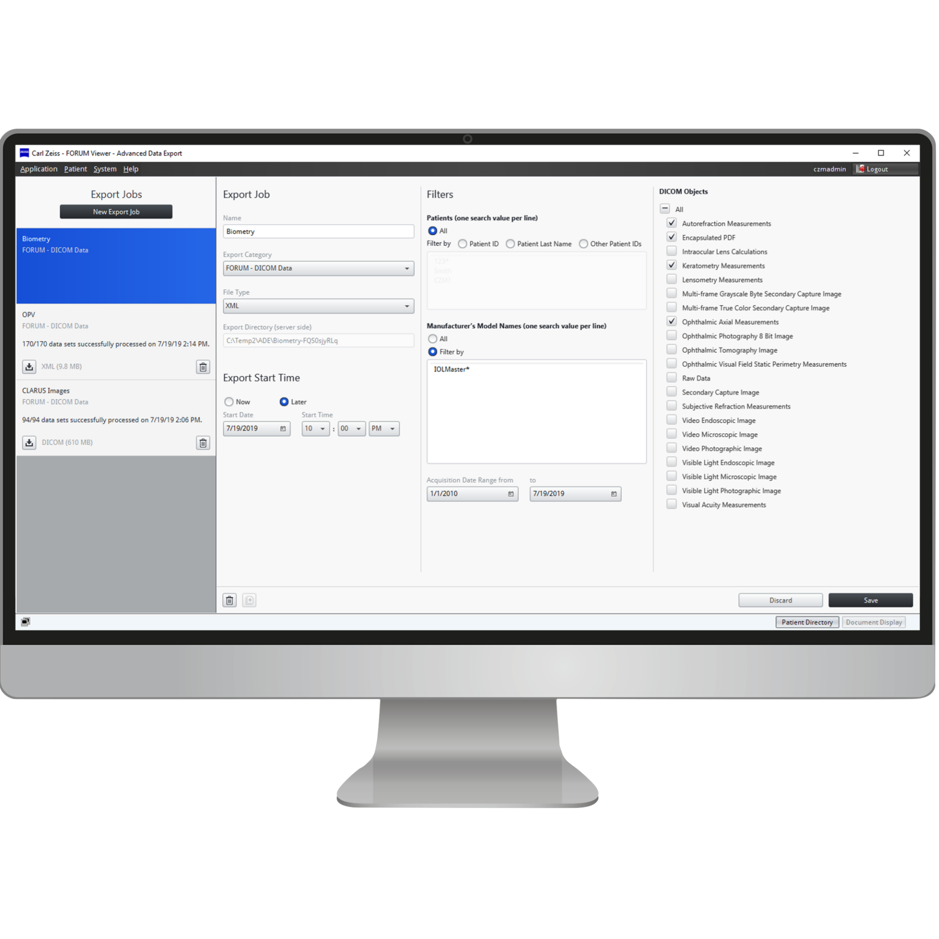 ZEISS FORUM Advanced Data Export