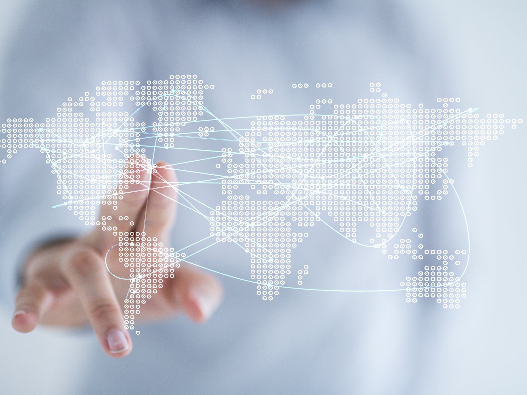 Itinéraire d'export sur une map monde