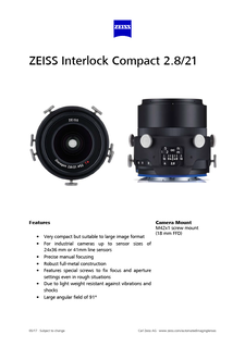 Image d’aperçu de ZEISS Interlock Compact 2.8/21