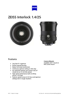 Image d’aperçu de ZEISS Interlock 1.4/25