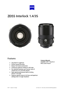 Image d’aperçu de ZEISS Interlock 1.4/35