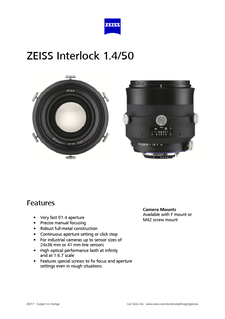 Image d’aperçu de ZEISS Interlock 1.4/50