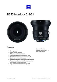 Image d’aperçu de ZEISS Interlock 2.8/21