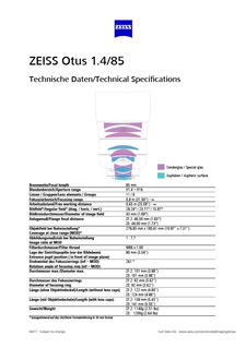 Image d’aperçu de ZEISS Otus 1.4/85