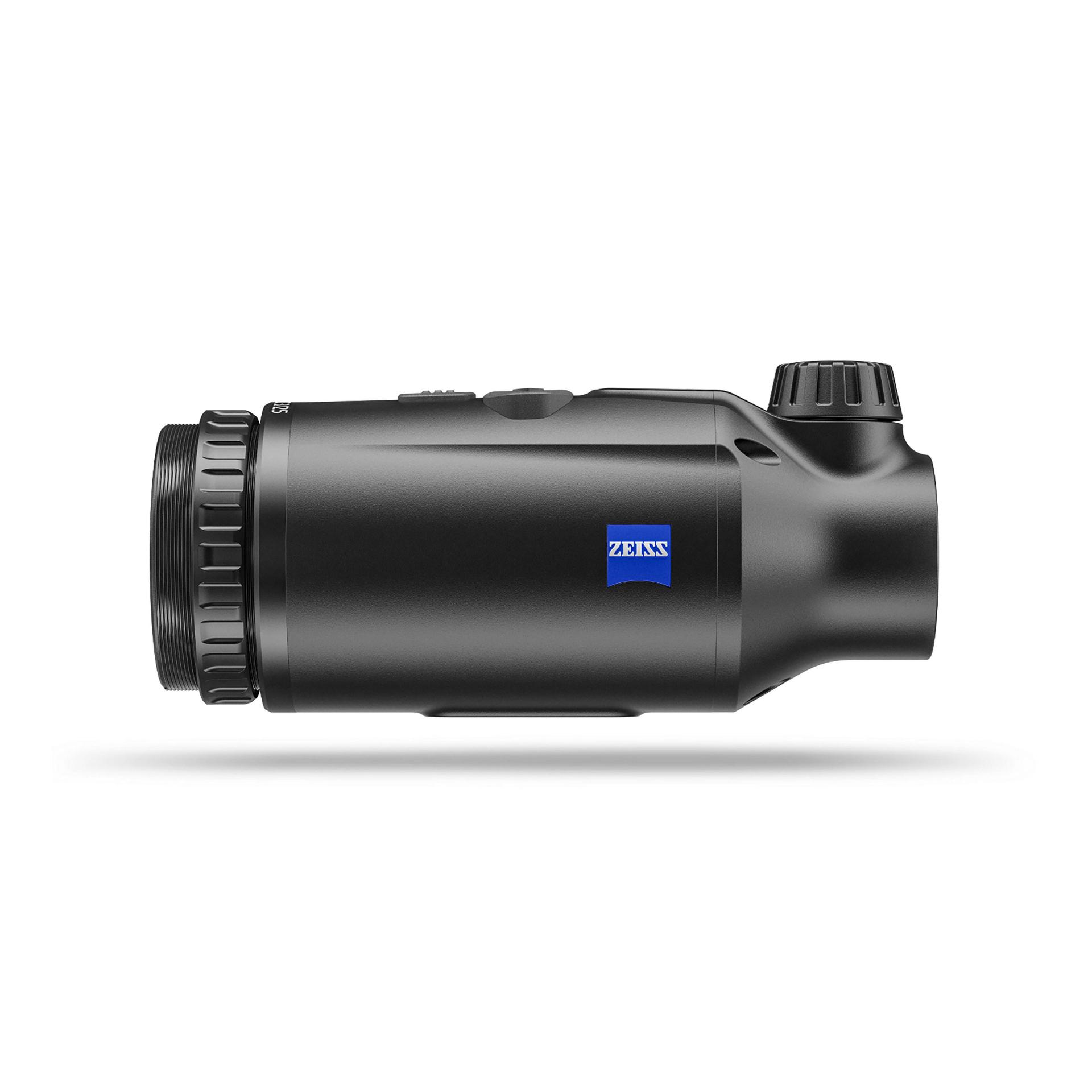 Side view of a black ZEISS thermal imaging monocular with the ZEISS logo displayed prominently on the device.