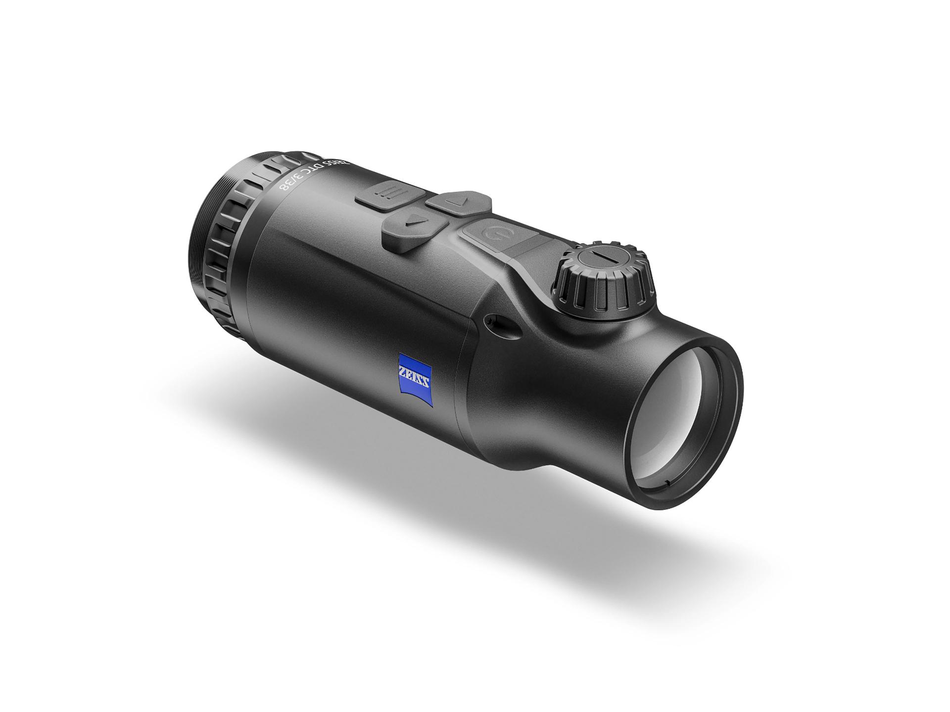 Black ZEISS thermal imaging monocular with control buttons, focus knob, and ZEISS logo on the side.