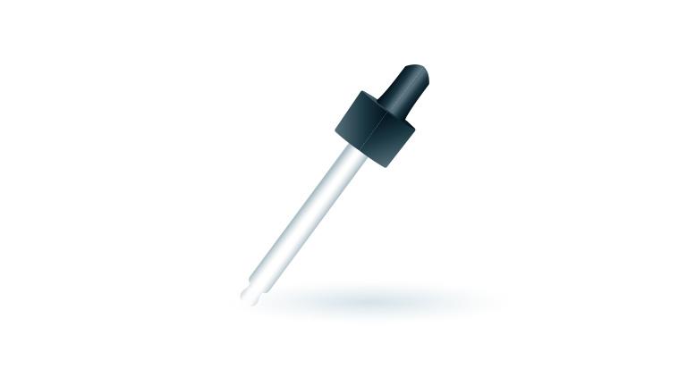 Illustration 3D représentant une pipette.