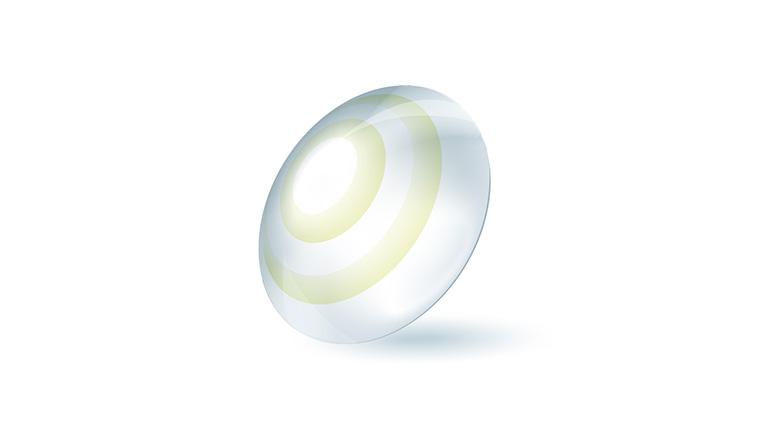 Illustration 3D représentant des lentilles de contact souples.