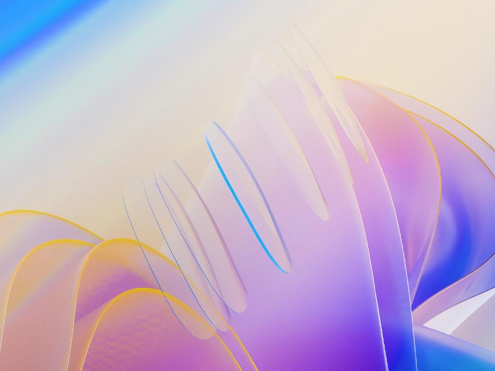 Représentation 3D en images de synthèse d’un verre blanc ZEISS avec de fines couches de traitement de lunettes appliquées sur les surfaces avant et arrière, flottant élégamment vers une source de lumière, illustrant son efficacité à offrir une protection UV.